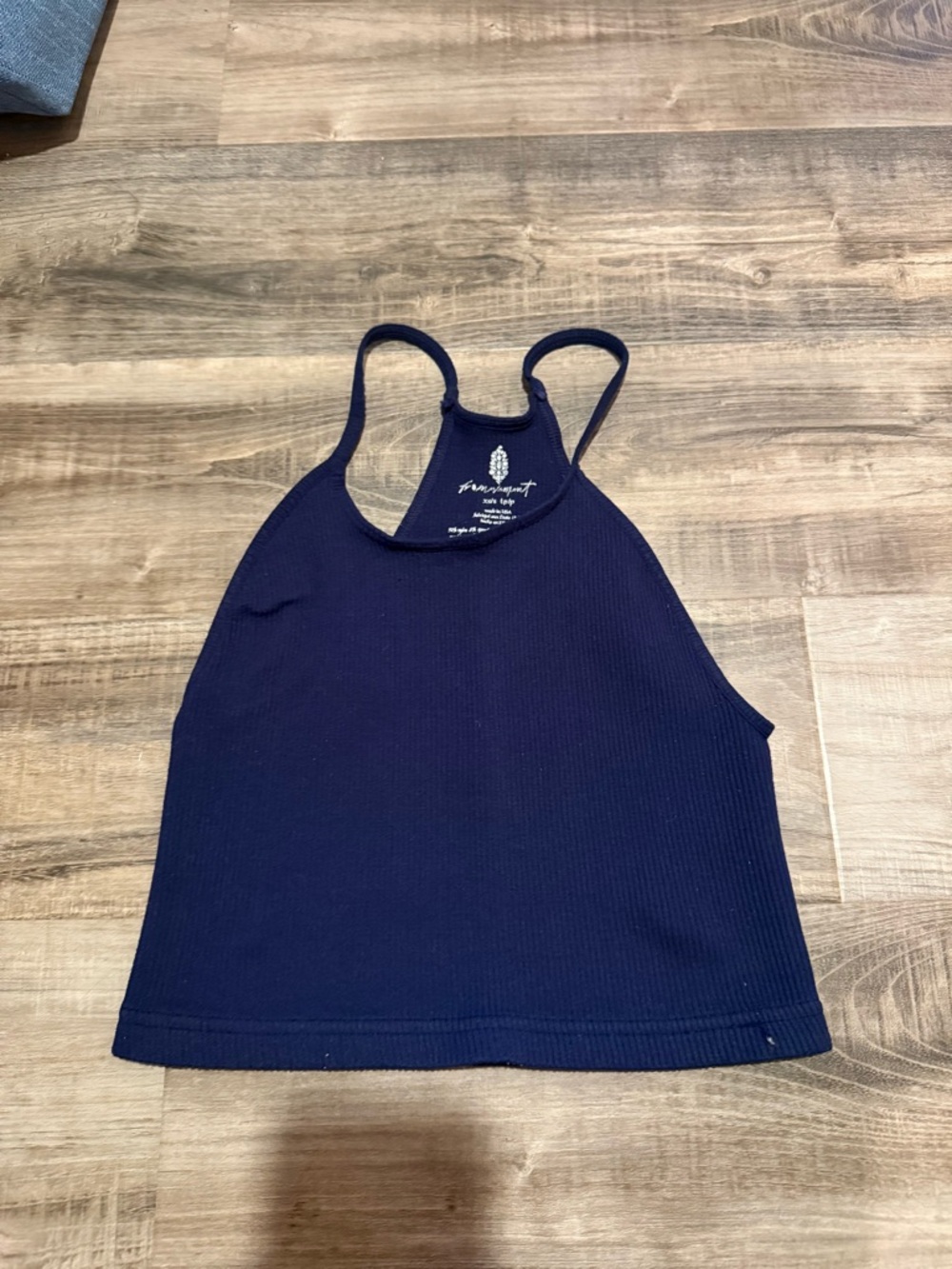 Free People Movement Navy Blue Ribbed Tank